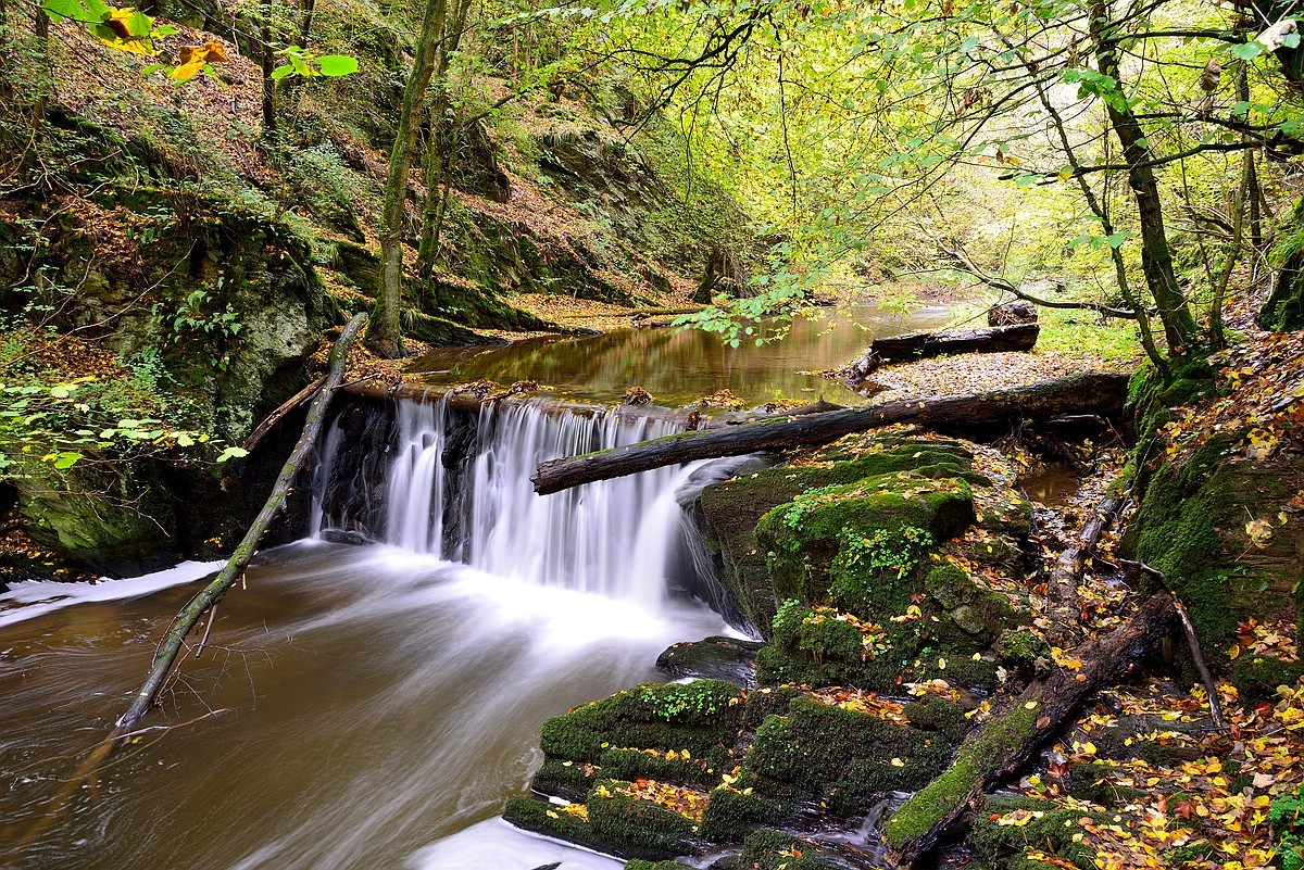 Felsstufe in der Baybachklamm Felsstufe in der Baybachklamm