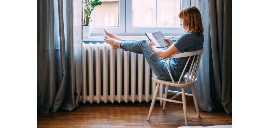 A young woman taking a break from technology